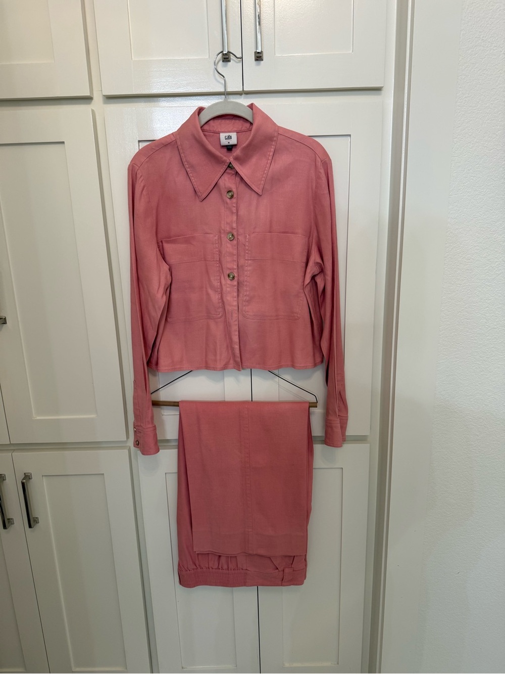 CAbi Dusty Rose Two-Piece Shirt & Pant Set